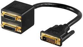 DVI-Adapterkabel, vergoldet, 0.1m- VPE: 1