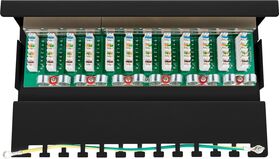 CAT 6 Mini/Desktop Patch Panel, 12 Port, (1 HE), Schwarz- VPE: 1