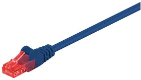 CAT 6 Patchkabel, U/UTP, blau, 1m- VPE: 1
