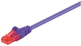 CAT 6 Patchkabel, U/UTP, violett, 0.5m- VPE: 1