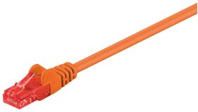 CAT 6 Patchkabel, U/UTP, orange, 1m- VPE: 1