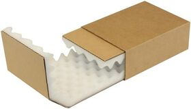 Noppenschaumverpackung Maße 200x142x63mm Schaumhöhe 25mm braun TRANSPAK - VPE: 150