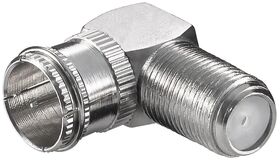 Winkeladapter: F-Stecker (Quick) > F-Buchse 90°- VPE: 10