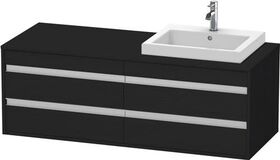 Duravit Waschtischunterbau KETHO 550x1400x496mm WT rechts eiche schwarz