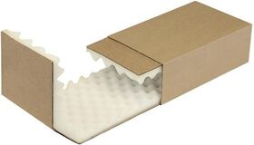 Noppenschaumverpackung Maße 250x150x80mm Schaumhöhe 25mm braun TRANSPAK - VPE: 100