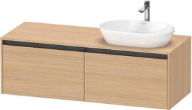 Duravit Waschtischunterbau Ketho.2 1400x459x550mm Becken rechts eiche natur
