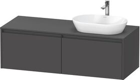 Duravit Waschtischunterbau Ketho.2 1400x459x550mm Be rechts graphit matt