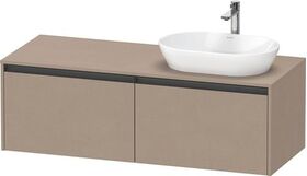 Duravit Waschtischunterbau Ketho.2 1400x459x550mm Becken rechts leinen