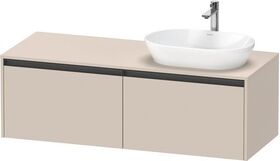 Duravit Waschtischunterbau Ketho.2 1400x459x550mm Be rechts taupe supermatt