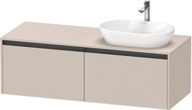 Duravit Waschtischunterbau Ketho.2 1400x459x550mm Becken rechts taupe matt