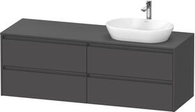 Duravit Waschtischunterbau Ketho.2 1600x568x550mm Be rechts graphit matt