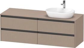 Duravit Waschtischunterbau Ketho.2 1600x568x550mm Becken rechts leinen