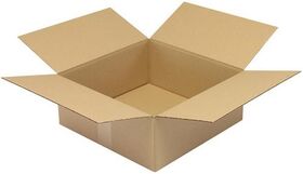 Faltkarton 1-wellig Höhenrillung Maße350x350x140mm Qualität1.20 B braun TRANSPAK - VPE: 25