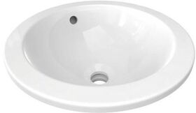 IDS Einbauwaschtisch CONNECT rund, ohne Hahnloch 380mm weiß IDEAL STANDARD