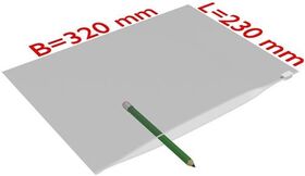 Gleitverschlussbeutel Maße 320x230mm Stärke 75µ PE transparent TRANSPAK - VPE: 1000
