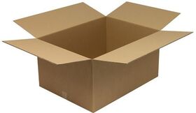 Faltkarton 2-wellig Maße 800x600x400mm Qualität 2.5BC braun TRANSPAK - VPE: 10