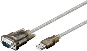 USB-auf-seriell-Adapter, transparent, 1.5m- VPE: 1