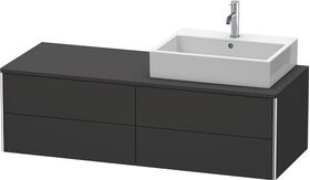 Duravit Waschtischunterbau XSQUARE 400x1400x548mm Be re graphit supermatt