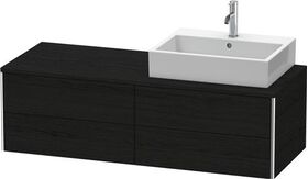 Duravit Waschtischunterbau XSQUARE 400x1400x548mm Be rechts eiche schwarz