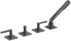 IDS Zweißriff-4-Loch-Badearmatur JOY NEO ohne Auslauf, Hebelgriffe magnetic grey IDEAL STANDARD