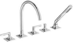 IDS Zweißriff-5-Loch-Badearmatur JOY NEO mit Auslauf, Hebelgriffe chrom IDEAL STANDARD