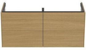 IDS Doppel-Waschtischunterschrank CONCA 4 Au o Platte 1200x370x505mm Eiche hell IDEAL STANDARD