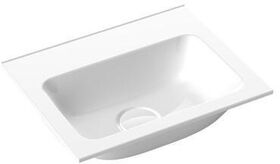 Emco Gäste-Waschtisch EVO 400x320mm, weiß mit 2 Hahnlöchern EMCO