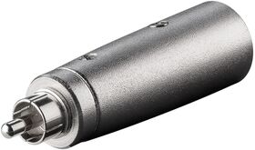 XLR-Adapter, Cinch-Stecker zu XLR-Stecker- VPE: 1