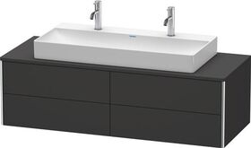 Duravit Waschtischunterbau XSQUARE 400x1400x548mm graphit supermatt