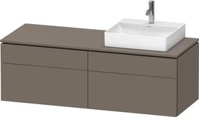 Duravit Waschtischunterbau L-CUBE 1420x482x550mm fla gr sdm o ES