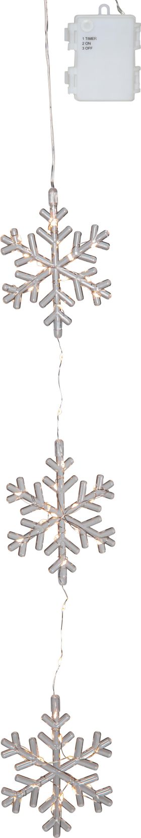 STAR TRADING  Lichterkette Stina 3Schnee tra