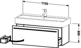 Duravit Waschtischunterbau X-LARGE 443x1150x448mm weiß hochglanz