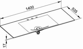 Keuco Varicor-WT EDITION 11 PLANNING m 3L-Boh 1400x17x535mm arktis sdm KEUCO