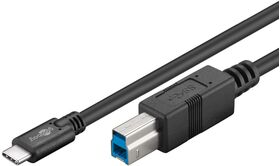 USB 3.0 Kabel USB-C™ auf B, schwarz, 1m- VPE: 1