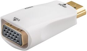 Kompakter HDMI™/VGA-Adapter inkl. Audio, vergoldet- VPE: 1