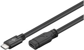 USB-C™-Verlängerung, USB 3.1 Gen 1, 1 m, schwarz, 1m- VPE: 1