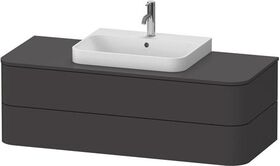 Duravit WTU HAPPY D.2 PLUS 1300x550mm 2 Schubk gra s-matt o ES