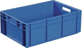 TransportbehälterL600xB400xH150mm blau PP Durchfassgr.Seitenwände geschl.TECWERK