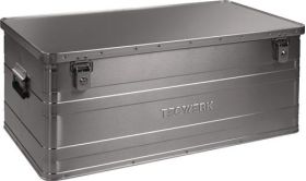 Aluminiumbox L900xB490xH380mm 140l m.Klappverschluss u.Zylinderschl.TECWERK