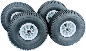 Bdt Sparset: Rad, Luft-Reifen f. Tretfahrzeuge, Bollerwagen, Babycar Ø 260 mm 4.10/3.50-4 2PR, 4 Stück