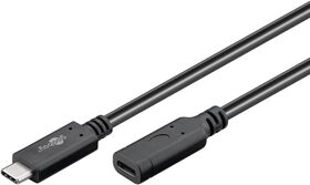 USB-C™-Verlängerung USB 3.2 Generation 2, 1 m, schwarz- VPE: 1