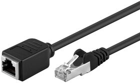 CAT 5e Verlängerungskabel, F/UTP, schwarz, 3 m, 3m- VPE: 1