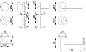 Rosettengrt.Ams.E58/42H/42HKVS/1400 VA F69 rd.RWSK/OL DIN L/R fl.D/K HOPPE