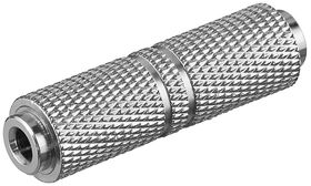 Kopfhörer-Adapter, AUX-Klinke 3,5 mm, Buchse zu Buchse, Metallausführung, Klinke3,5mmBuchse(3-Pin,stereo)- VPE: 10