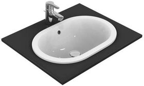IDS Einbauwaschtisch CONNECT oval o HL m ÜL 550mm weiß IDEAL STANDARD