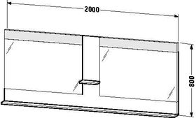 Duravit Spiegel VERO 142x2000x800mm Be eiche dunkel gebürstet