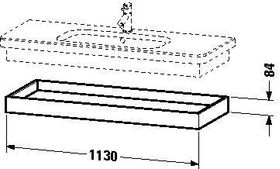 Duravit Ablageboard DURASTYLE 448x1130x84mm leinen
