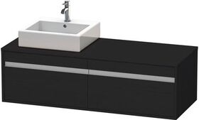 Duravit Waschtischunterbau KETHO 550x1400x426mm Be links eiche schwarz