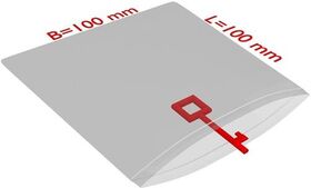 Druckverschlussbeutel Maße 100x100mm Stärke 50µ PE transparent TRANSPAK - VPE: 2000