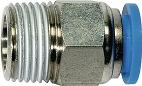Gerade Steckverschraubung Bl.Ser.AG R 3/8 Zoll SW 17mm kon.6mm 4mm RIEGLER - VPE: 10